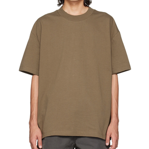 เสื้อยืดคอกลมทรงหลวม หนักแน่น คุณภาพสูง ไซส์ใหญ่ สไตล์สตรีทแวร์ ไหล่ตก ผ้าฝ้าย สำหรับผู้ชาย - Product Image 1