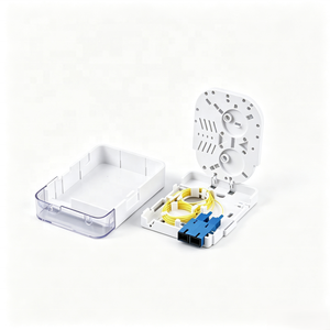 Caja de Roseta de Fibra Óptica Dúplex FTTH, ABS, Puerto Único, Montaje en Pared o Escritorio, Adaptador SC LC, Placa de Terminación Óptica Interior - Product Image 2