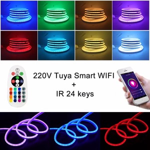 Bande lumineuse RGB fluo avec contrôle par application WIFI BT 5050 2835, lumière blanche/blanche chaude, Flexible, corde lumineuse EU UK AU 220V US 110V - Product Image 2