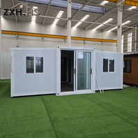 Solution d'habitation compacte avec structure extensible, maison préfabriquée, maison préfabriquée en conteneur de 20 pieds