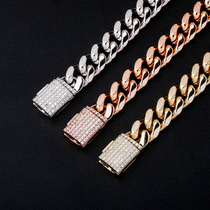 Homme Bracelets En <span class=keywords><strong>Argent</strong></span> or en laiton 18k plaqué or Cubain Lien Chaîne Bracelets Pour Hommes Femmes Bijoux En Gros Cadeau - Product Image 4