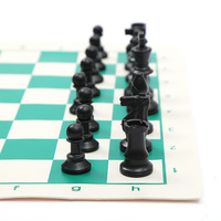 Jeu d'échecs portable transfrontalier avec étui de rangement écologique conforme aux normes internationales d'exportation pour les échiquiers