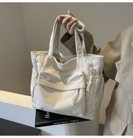 Sac fourre-tout en velours côtelé tendance pour femme, sac à bandoulière élégant en velours côtelé pour femme, grand sac à main décontracté pour femme avec poche