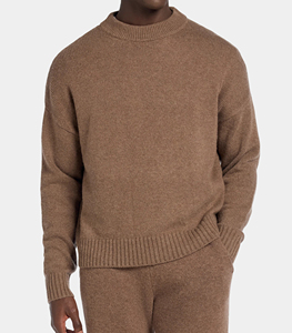Herenmode Kleding Breiwerk Op Maat Logo Hoge Kwaliteit Kasjmier Trui Groothandel Ronde Hals Trui voor Heren - Product Image 3