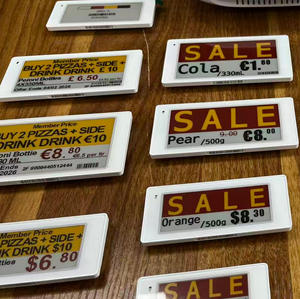 ป้ายราคาอิเล็กทรอนิกส์ ESL ขนาด 2.13 นิ้ว ป้ายราคาดิจิตอลสำหรับซูเปอร์มาร์เก็ต โรงงานผลิตป้ายชั้นวางสินค้าอิเล็กทรอนิกส์ รองรับ OEM/ODM พิมพ์โลโก้ได้ - Product Image 1