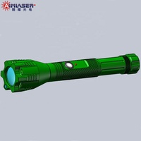 Illuminateur LED vert à faisceau parallèle portable avec pointeur laser vert pour lampe de poche tactique à double usage