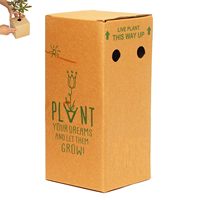 Boîte d'expédition en carton ondulé pour plantes succulentes, boîte d'emballage écologique pour plantes vivantes, conception de logo