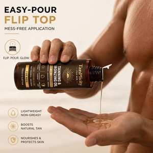 Olio Abbronzante Idratante alle Erbe con Collagene ed Elasticità, con Peptidi che Aumentano la Melanina per il Corpo Maschile - Product Image 3