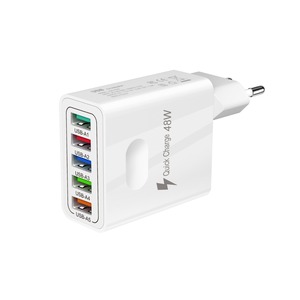 Chargeur mural USB 15W 3A, chargeur rapide 5V pour téléphone portable avec protection contre les surintensités, prise blanche - Product Image 2