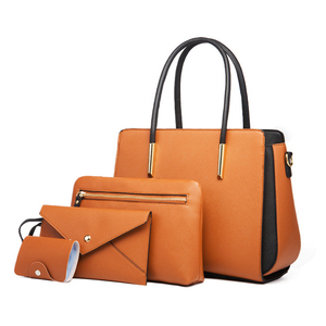 2021 nóng bán 4 pcs hàng đầu của phụ nữ đu Túi xách thiết lập dây kéo đóng cửa Polyester Lót ladies' ví và túi xách bộ sưu tập - Product Image 6