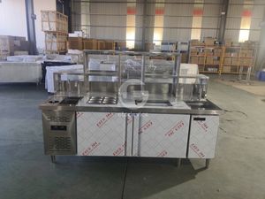 เคาน์เตอร์เตรียมชานมไข่มุกพร้อมตู้แช่เย็น ดีไซน์บาร์โชว์สินค้า พร้อมโต๊ะสำหรับใช้งาน - Product Image 4