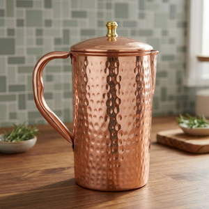 Pichet en Cuivre Pur 1500ml le Plus Vendu, Carafe Écologique Personnalisée pour Boissons, Nouveau Style pour la Décoration de la Cuisine et de la Maison - Product Image 2