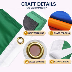 Drapeau de l'Albanie 3x5 pieds en polyester, impression recto, œillets en laiton, vente en gros, 3x5 90x150cm, drapeau de la République d'Albanie - Product Image 3