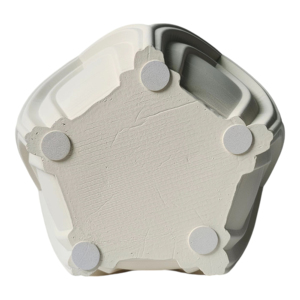 Vaso in Ceramica 3D Geometrico con Design Scultoreo Testurizzato e Dettagli Intagliati, Elemento Decorativo per Soggiorno - Product Image 5
