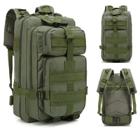 Sac à dos tactique de pêche 3P grande capacité, faible MOQ, camping, 25L 30L, étanche, avec ceinture à coussin d'air, fermeture éclair, en nylon