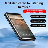Reproductor Mp4 Bluetooth Wifi Android 9,0, pantalla táctil, Radio FM sin pérdidas, música, vídeo, reproductor Mp3 de 4,0 pulgadas con altavoz, grabadora de voz