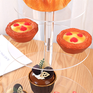 Factory Wholesale Customized Multi-layer Circular <strong>Rotatable</strong> Acrylic Transparent <strong>Cake</strong> Display <strong>Stand</strong> for Kitchen Storage Rack - Product Image 3