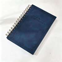 Carnet de notes A5 personnalisable en cuir PU à spirale, couverture rigide, papier épais, durable et portable pour étudiants - Vente en gros