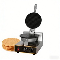 Nouvelle machine automatique commerciale 220V pour la fabrication de cornets de crème glacée, gaufrier en acier inoxydable pour magasins et boulangeries