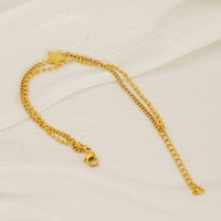 Vielseitiges Edelstahl-Perlenarmband mit gedrehter Kette, doppellagig, mit fünfzackigem Stern für Damen – Valentinstag, Neujahr