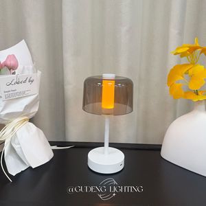 โคมไฟเห็ดมินิมอลแบบข้ามพรมแดน, โคมไฟตกแต่งข้างเตียงสไตล์โมเดิร์น, โคมไฟตั้งโต๊ะแบบชาร์จไฟได้, โคมไฟสร้างบรรยากาศยามค่ำคืนสุดหรู - Product Image 1