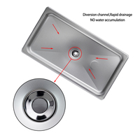 Plateau de récupération des gouttes de bière en acier inoxydable avec drain, rectangulaire, à encastrer dans l'évier de cuisine, plateau de récupération des gouttes en métal pour machine à expresso, 425 mm