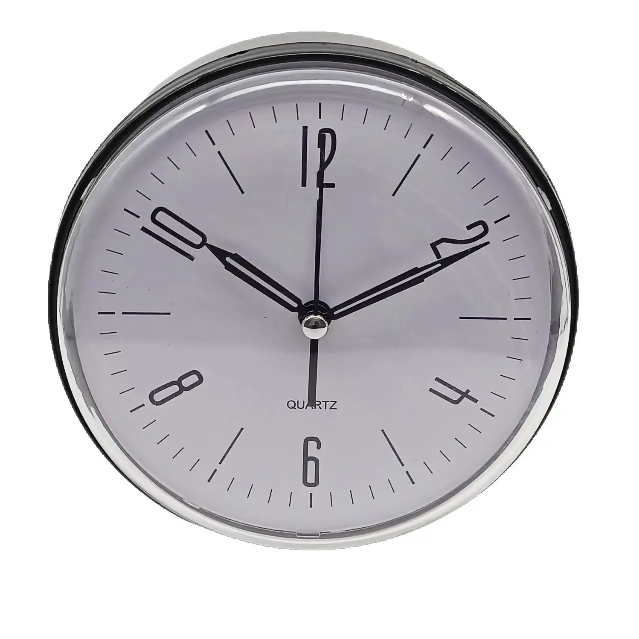 Jam tangan Analog pria dan wanita, arloji dengan tangan O Alarm mekanisme gerakan waktu meja untuk rumah