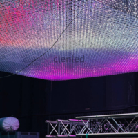 Panneau matriciel LED DMX512 Scène Autoplay Affichage LED volumétrique 3D Écran lumineux 62,5 mm Hôtel Mariage Fête Rideau d'éclairage