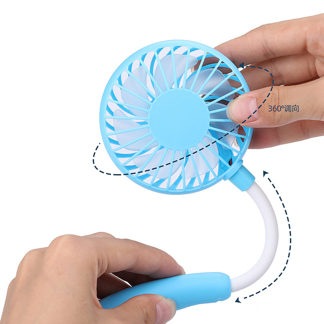 Hot on  Rechargeable LED Neck Fan with Aromatherapy Third Generation Mini Hanging Fan for Summer for Consumers