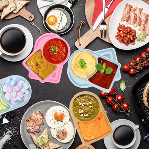 Portable Snack Container with Lid Mini Heatable Microwavable New Silicone Food Snack Box Dipping Sauce Container for <b>Lunch</b> <b>Boxes</b> - Product Image 6