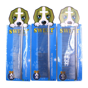 Thép không gỉ Dog Flea và Tick Comb Pet grooming sản phẩm Remover - Product Image 1