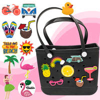2025 tendance été plage 2D PVC lunettes de soleil citron sac breloques accessoires fourre-tout décoration nouveau gros chaussures décorations en vrac