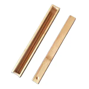 Custom pull-out bamboo wood chopsticks packaging gift wooden box wholesale