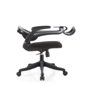 Chaise de bureau de direction ergonomique moderne et minimaliste de luxe avec soutien lombaire, appui-tête réglable, dossier haut confortable en tissu