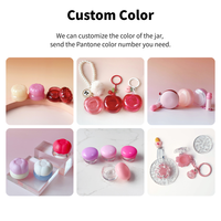 Boîte à crème en plastique 5g personnalisée en forme de spirale, rose blush, mignonne et transparente, pour masque et rouge à lèvres, mini étui de voyage pour gloss et poudre.