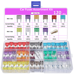 ชุดฟิวส์รถยนต์แบบใบมีดขนาดเล็ก 120 ชิ้น ทำจากสังกะสี 2A-40A 24V แบบเจาะรู โปรไฟล์ต่ำ สำหรับ ATS/ATM - Product Image 2