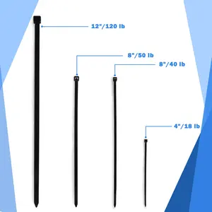 China Fabriek Nylon 66 Pa 66 Materiaal Kabelbinder Plastic Leverancier Kabel Klem Band Wraps 7.6*380Mm Zip ties