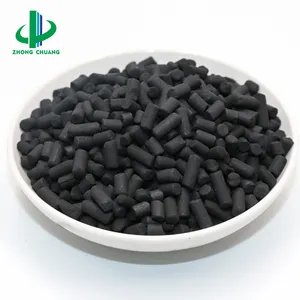 Zhongchuang OEM 4mm CTC60 Granular Columnar Activated Carbon for Wastewater and Gas Treatment