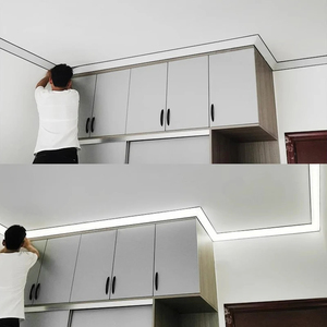 Perfiles de Aluminio en V de 45 Grados, Difusor de Canal <span class=keywords><strong>LED</strong></span>, Lámpara de Línea Decorativa para Esquinas de <span class=keywords><strong>Techo</strong></span>, Iluminación Ambiental para el Hogar y la Habitación - Product Image 3