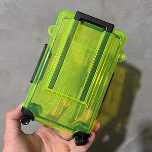 กระเป๋าเครื่องสำอางใสแบบมีล้อขนาด 7 นิ้ว ยี่ห้อ Bucks พร้อมกุญแจล็อค - Product Image 3