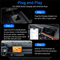 Nouveaux accessoires de voiture convertit CarPlay filaire d'usine en adaptateur CarPlay sans fil de voiture sans fil pour Apple iPhone