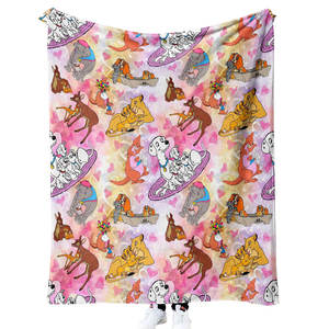 Manta con estampado de animales y Leones de dibujos animados al por mayor barata, mantas personalizadas de franela polar - Product Image 4