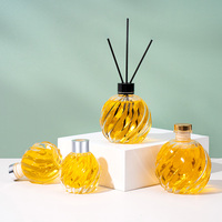 Diffuseur de parfum d'ambiance de luxe en verre grande capacité avec bouchon en bois, 100 ml et 250 ml