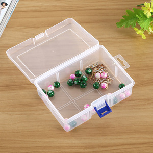 Plastic Storage Box 6 Compartment With Snap Lock Cover For Jewelry Organizing Daily Necessities - Product Image 5