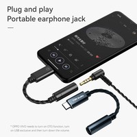 Adaptateur DAC AMP USB TRN TE+ Type-C mâle vers 3,5 mm femelle, câble audio 8 cœurs plaqué argent, 32 bits/384 kHz, amplificateur pour écouteurs