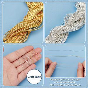 Filo Bullion Francese da 1m, Filo di Seta Inelastico <span class=keywords><strong>per</strong></span> Ricamo e Lavorazione di Perle, <span class=keywords><strong>Collane</strong></span> e Bracciali - Product Image 2