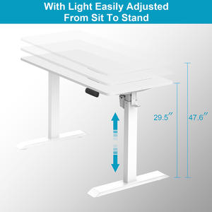 Inteligente elétrico ergonômico de altura ajustável PC Desk Home Office único motor forte quadro de metal dobrável extensível durável - Product Image 2