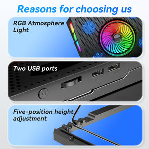 <span class=keywords><strong>Refroidisseur</strong></span> d'ordinateur <span class=keywords><strong>portable</strong></span> de jeu RGB coloré avec support pour téléphone Ice Coorel Produit promotionnel - Product Image 4