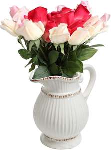 <span class=keywords><strong>Vase</strong></span> à fleurs en céramique blanche Style Vintage, porte-Bouquet décoratif de pays français, 1 pièce - Product Image 5