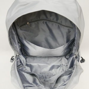 Customized New Arrival Zipper Polyester Light Weight Shoulder Back Strap Light Grey Pockets Casual Sports <b>Backpacks</b> for <b>Lady</b> - Product Image 4